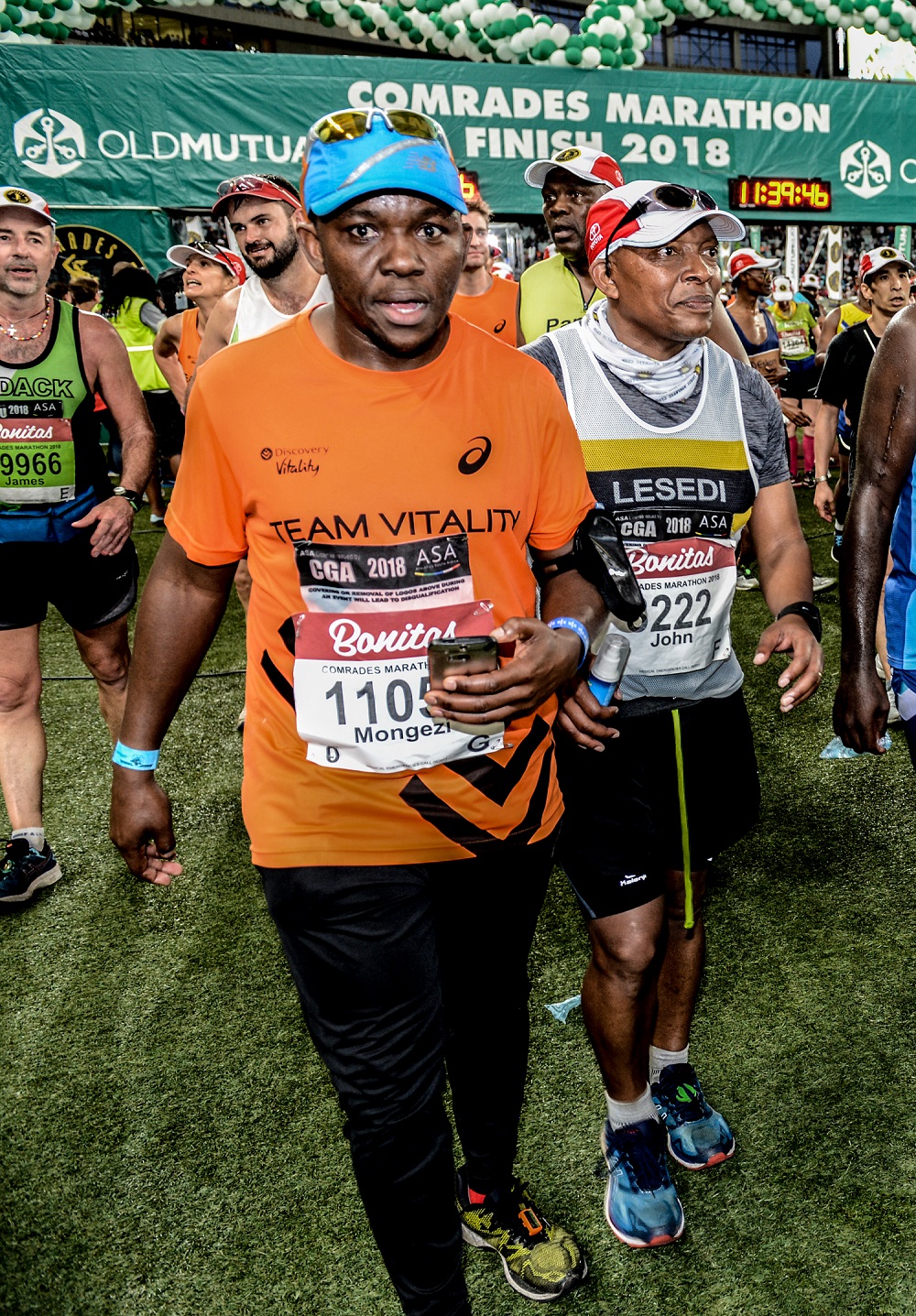 Mongezi Mtati at the Comrades Marathon Finish Line